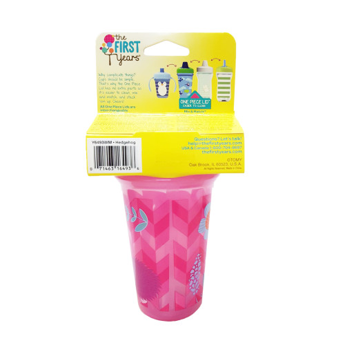 THE FIRST YEARS Stackable 9oz Soft Straw Cup - Hedgehog