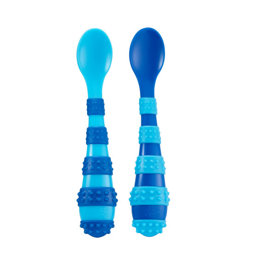 THE FIRST YEARS Grab' n Grip Spoon 2pk - Blue/ Pink