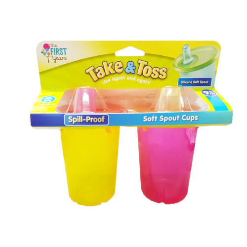 THE FIRST YEARS Take And Toss 10oz Soft Spout Cups -2pk